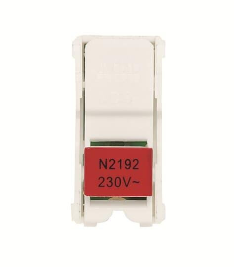 N2192 RJ Модуль LED-підсвітки для 2пол. вимикачів, прохідних та перехресний Zenit червона маркіровка 2CLA219200N1001 ABB Niessen