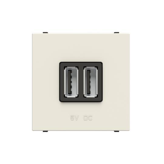 N2285 BL USB-зарядка 2 выхода (1х1500мА или 2х750мА) Zenit 2мод. белый 2CLA228500N1101 ABB Niessen