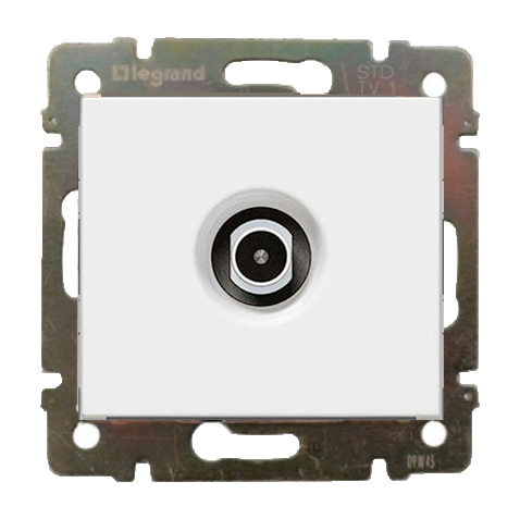 774429 Legrand Розетка TV (телевизионная) простая 1,5 дБ 2400мГц белая Valena Classic