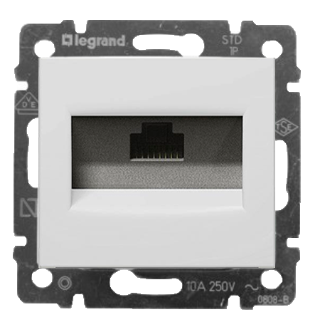 774238 Legrand Розетка комп'ютерна 1хRJ45 cat5e UTP біла Valena Classic