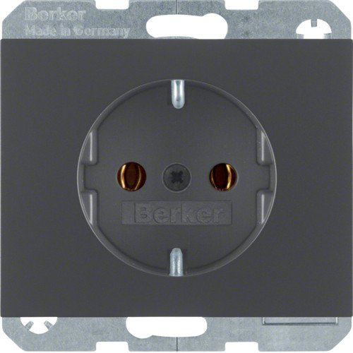 47157006 Розетка з з/к, антрацит, 16А/250В K.1, Berker