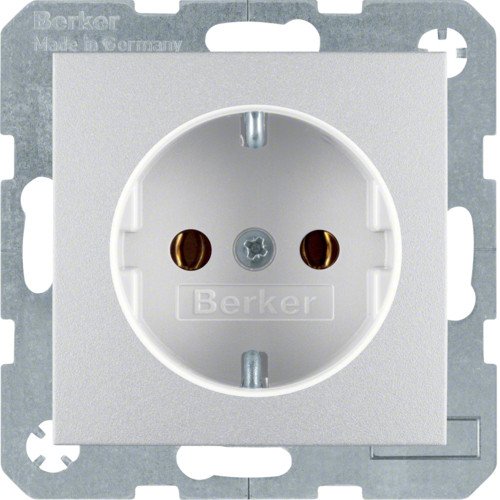 47431404 Розетка з з/к, алюміній, 16А/250В, S.1, B.3, B.7, Berker