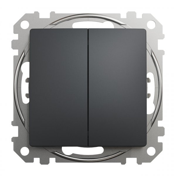 SDD114105 Двухклавишный выключатель черный Sedna Design Schneider Electric