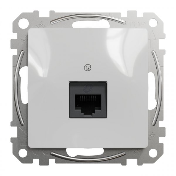 SDD113451 Компьютерная розетка один разъем RJ45 5E UTP алюминий Sedna Design Schneider Electric