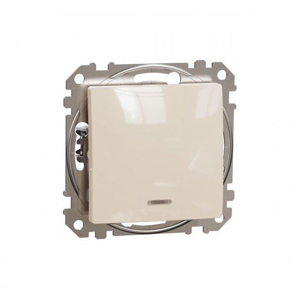 SDD112101L Одноклавішний вимикач з підсвіткою бежевий Sedna Design Schneider Electric
