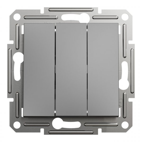 EPH2100171 Трьохклавішний вимикач антрацит Asfora Schneider Electric