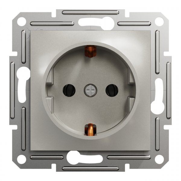 EPH2900169 Розетка с заземлением бронза Asfora Schneider Electric