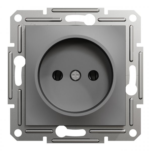 EPH3000171 Розетка без заземления антрацит Asfora Schneider Electric