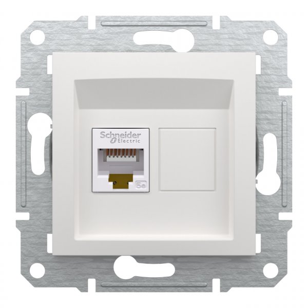 EPH4370121 Розетка компьютерная cat.5e UTP RJ45 без рамки белый Asfora Schneider Electric