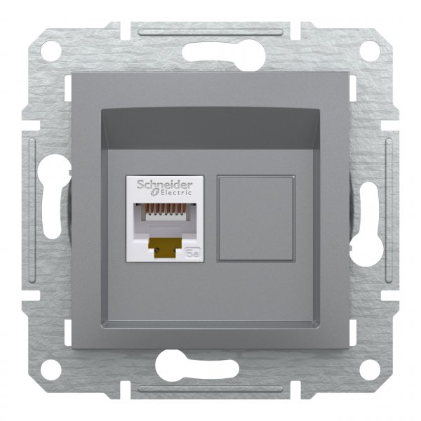 EPH4300162 Розетка компьютерная cat.5e UTP RJ45 сталь Asfora Schneider Electric