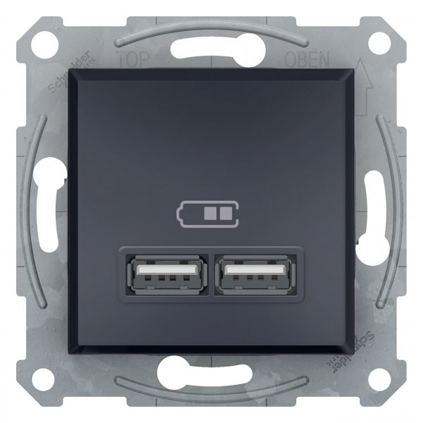 EPH2700271 USB розетка 2,1A антрацит Asfora Schneider Electric