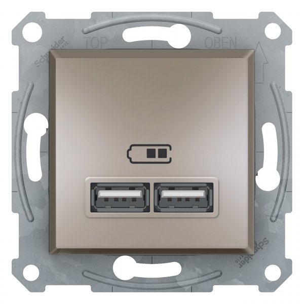 EPH2700269 USB розетка 2,1A бронза Asfora Schneider Electric