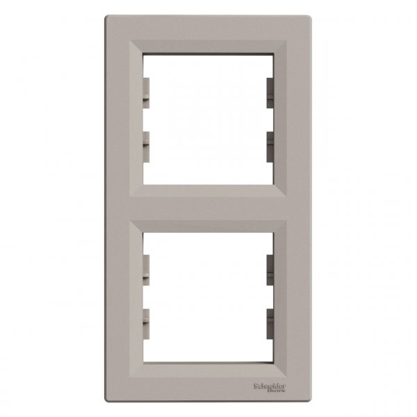 EPH5810269 Рамка двухместная вертикальная бронза Asfora Schneider Electric