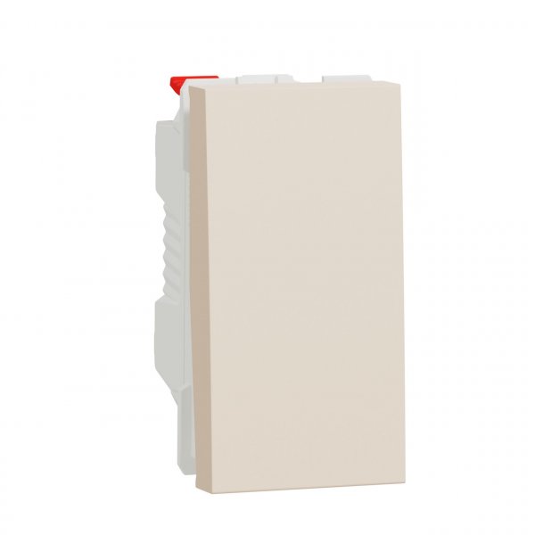 NU310644 Unica New Вимикач 1-клавішний кнопковий, сх. 1, 10A, 1 модуль, бежевий Schneider