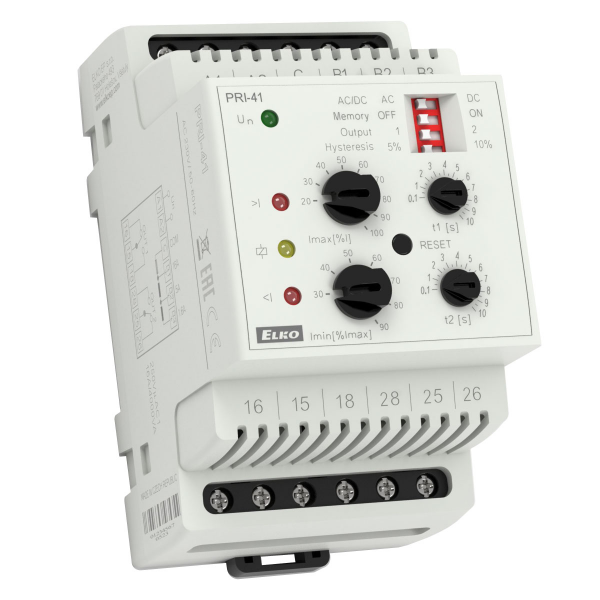 Реле контроля тока PRI-41/UNI AC/DC 24-240V ELKOep