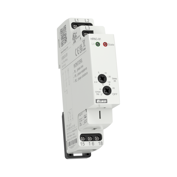Реле контроля напряжения с фиксированным диапазоном HRN-3-81 AC 3 x 208 - 480V ELKOep