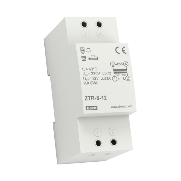 Звонковый трансформатор ZTR-8-12V AC 230V ELKOep