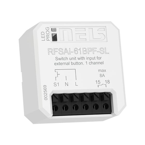 Одноканальне бездротове реле RFSAI-61BPF-SL AC 230V iNELS
