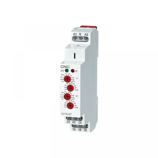 Модульне реле затримки включення YCT8-2T AC/DC 12-240В, 2 С/О - 16А АС1 250В / DC 24 CNC