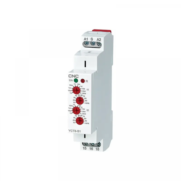 Модульне реле витримки часу циклічне YCT8-S1 AC/DC 12-240В, 1 С/О - 16А АС1 250В / DC 24 CNC