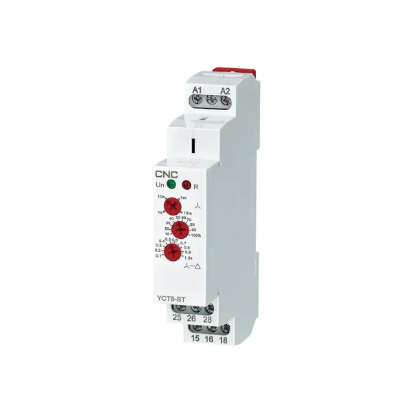 Модульне реле витримки часу «зірка-трикутник» YCT8-ST AC 230В, 2 С/О - 16А АС1 250В / DC 24 CNC
