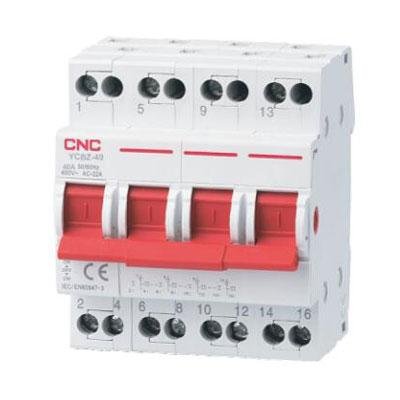 Переключатель нагрузки трехпозиционный YCBZ-63 4P 63A 1-0-2 240/415V~ CNC ELECTRIC