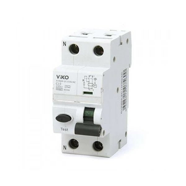 Діф. Автомат 2C (двополюсний) 32А 30мА АС 6кА 230V Type C електронний 6VRBE-2C3230/AC VIKO