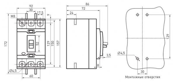 I0660002 Силовий автоматичний вимикач e.industrial.ukm.100SL.100, 3р, 100А