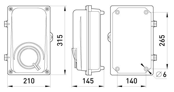 S0110005 Корпус пластиковый e.mbox.stand.plastic.n.f1.pe прозрачный, под однофазный счетчик, навесной