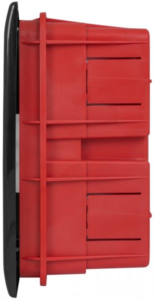 CP12908B Корпус пластиковый на 8 модулей e.plbox.pro.w.08b.black встроенный, черный с непрозрачной дверцей