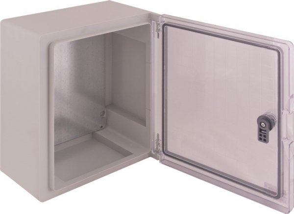 CP5031 Корпус ударопрочный из АБС-пластика e.plbox.300.350.165.tr, 300х350х165мм, IP65 с прозрачной дверцей