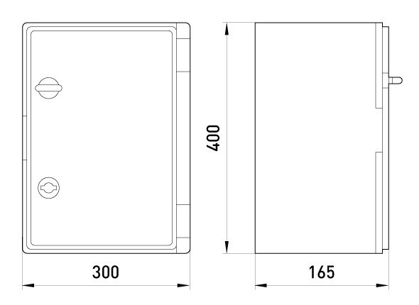 CP5003 Корпус ударопрочный из АБС-пластика e.plbox.300.400.165.blank, 300х400х165мм, IP65