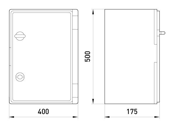 CP5004 Корпус ударопрочный из АБС-пластика e.plbox.400.500.175.blank, 400х500х175мм, IP65