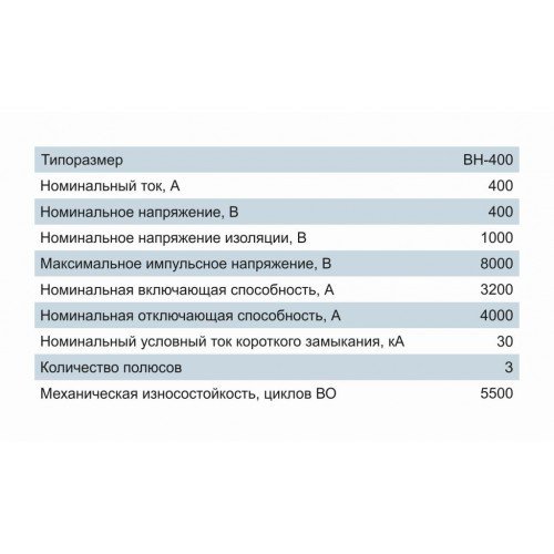 Выключатель нагрузки разрывной ВН, 3Р, 400А, 8кВ, 400/690B, Electro