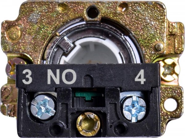 Кнопка без подсветки плоская e.mb.ba3351 черная со стрелкой, без фиксации, 1NO p0810155
