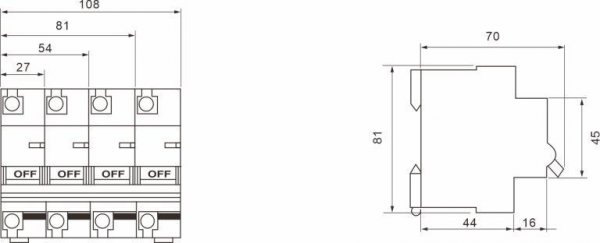 Модульный автоматический выключатель TSB5-125, 1P D125 6kA 125А TOSUNLux