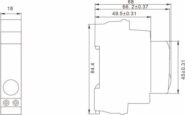 Модульный LED индикатор TIL1-1 желтый 12В AC/DC TOSUNLux
