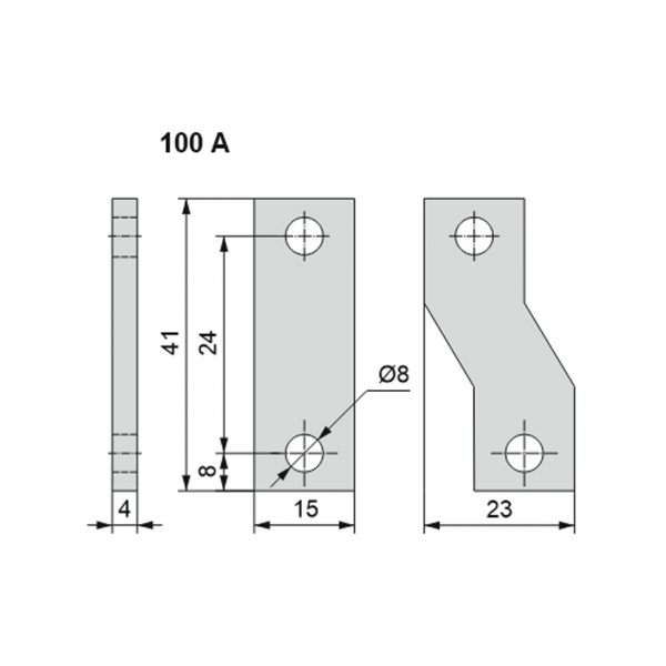 Шина переходная 100A комплект 3шт. TOSUNLux