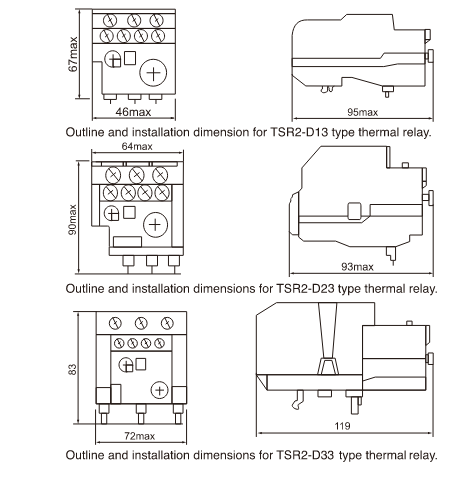 Реле электротепловое TSR2-D1308 2,5-4А TOSUNLux