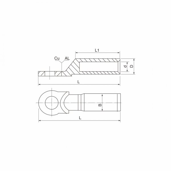 Наконечник медно-алюминиевый DTL-1-300 TOSUNLux