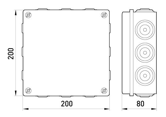 P016012 Розподільча коробка e.db.pro.200.200.80 E.NEXT