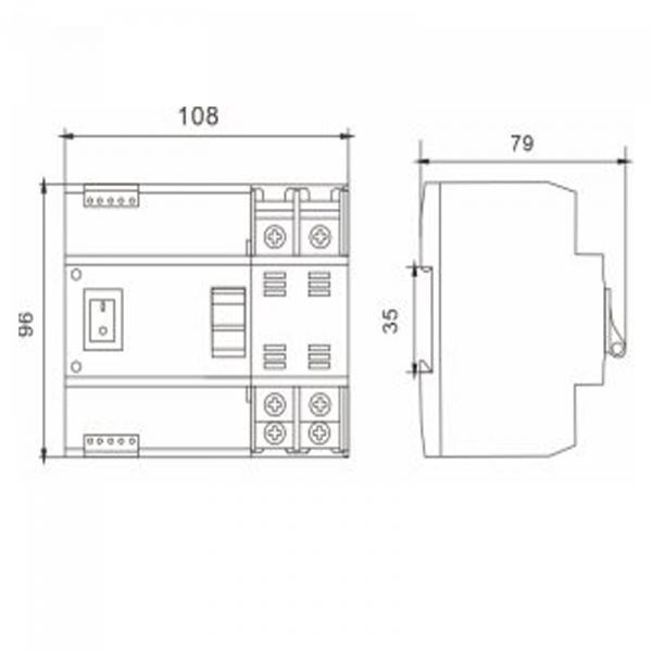 Модульное устройство ввода резерва АВР TSMQ1 2Р 63A 230/400В TOSUNLux