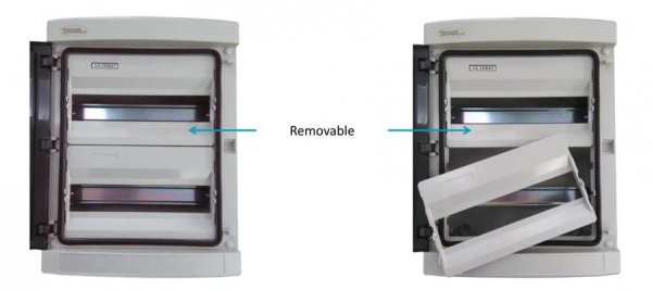 Влагозащищенный корпус HA модульный 4 модуля IP65, накладной, пластиковый UV ABS TOSUNLux