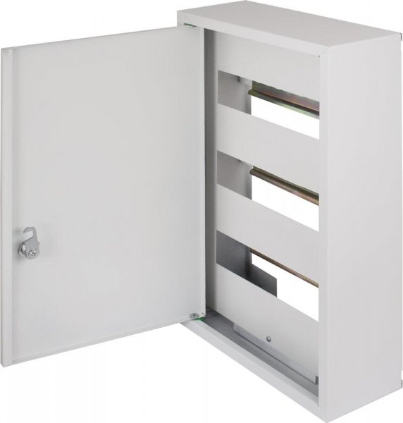 S0100027 Корпус e.mbox.stand.n.36.z металлический, на 36 модулей, навесной, с замком, E.NEXT