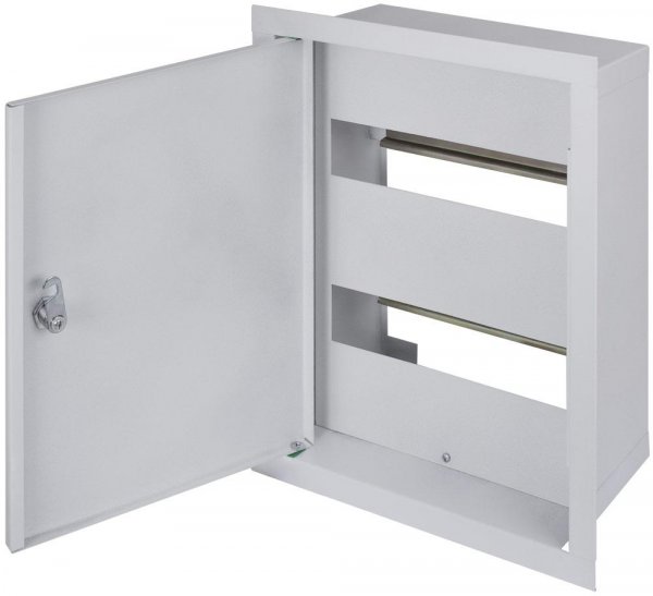 S0100024 Корпус e.mbox.stand.w.24.z металлический, на 24 модуля, встраиваемый, с замком, E.NEXT