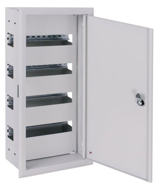P0100212 Корпус металлический e.mbox.pro.w.48 IP31 встраиваемый на 48 модулей, E.NEXT