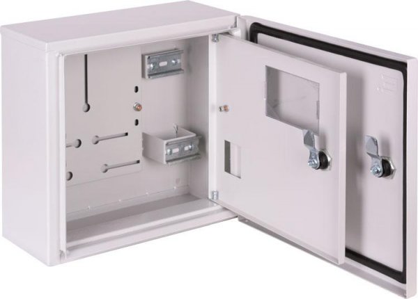 P0100224 Корпус обліку металевий e.mbox.pro.n.f1.4 IP54 навісний під 1ф лічильник, 4 мод. , з внутр.дверцятами під опломб.