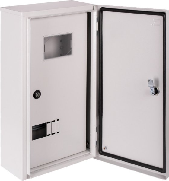 P0100225 Корпус учета металлический e.mbox.pro.n.f3.9 IP54 навесной под 3ф счетчик, 9 мод., с внутр. дверцей