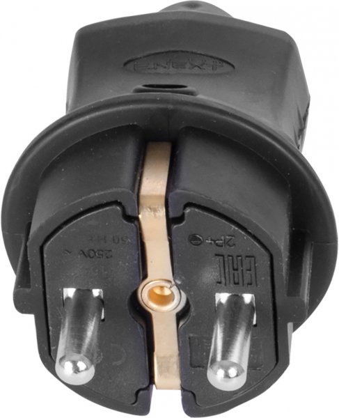 S9100023 Прямая вилка каучуковая e.plug.rubber.028.16, с з/к, 16А E.NEXT