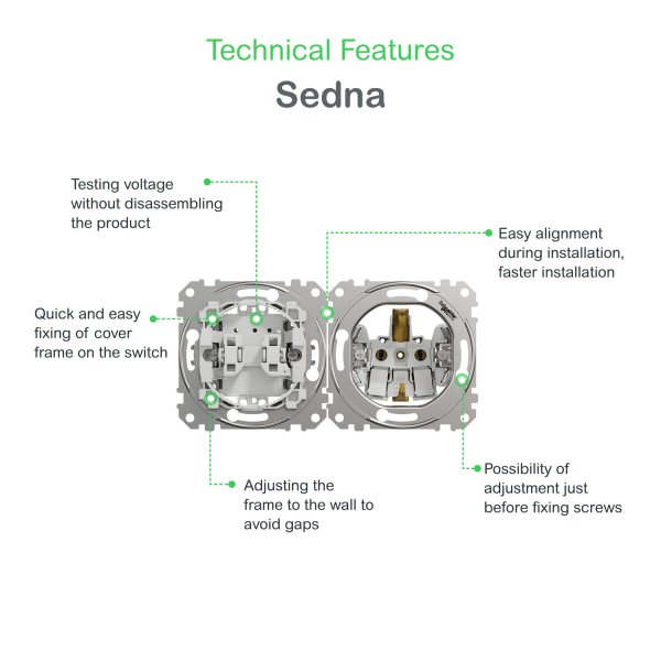 SDD114107 Перемикач перехресний чорний Sedna Design Schneider Electric